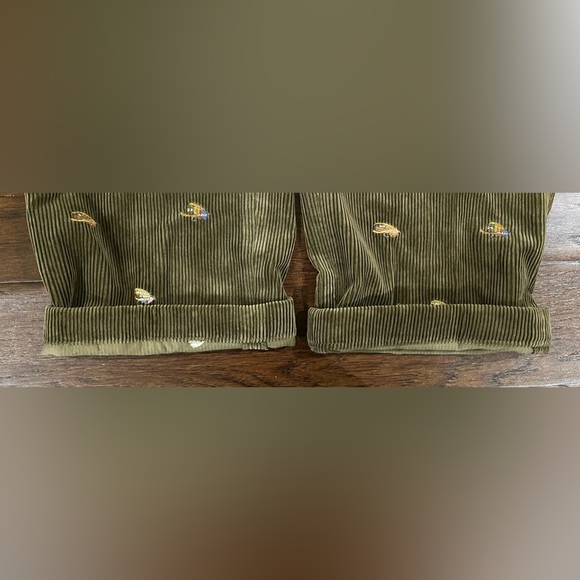 Polo Ralph Lauren Mens Corduroy Pants 40/30 Brown Fly Fishing embroidery - Picture 7 of 8